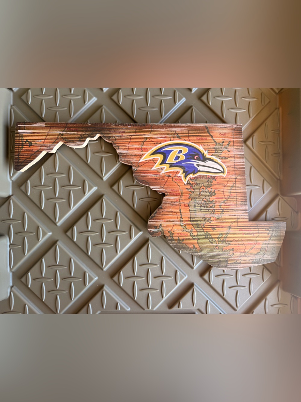 Baltimore Ravens MD Maryland Wood Team Logo Wall Decor NFL